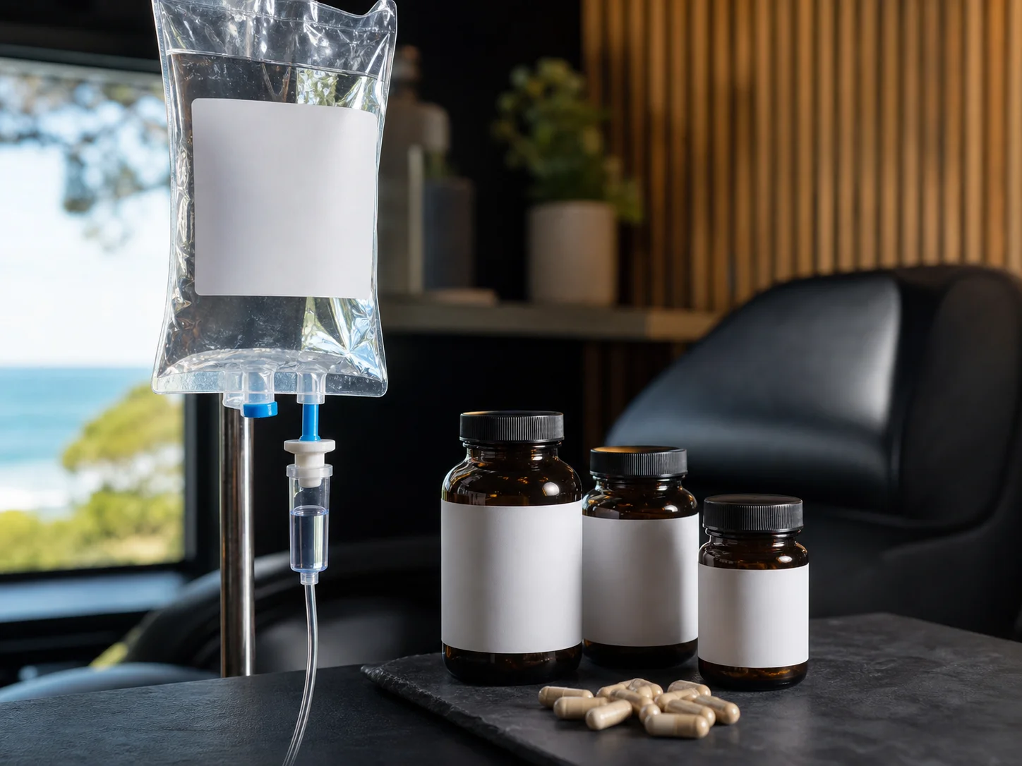 IV bag prepared for gut repair and recovery infusion support