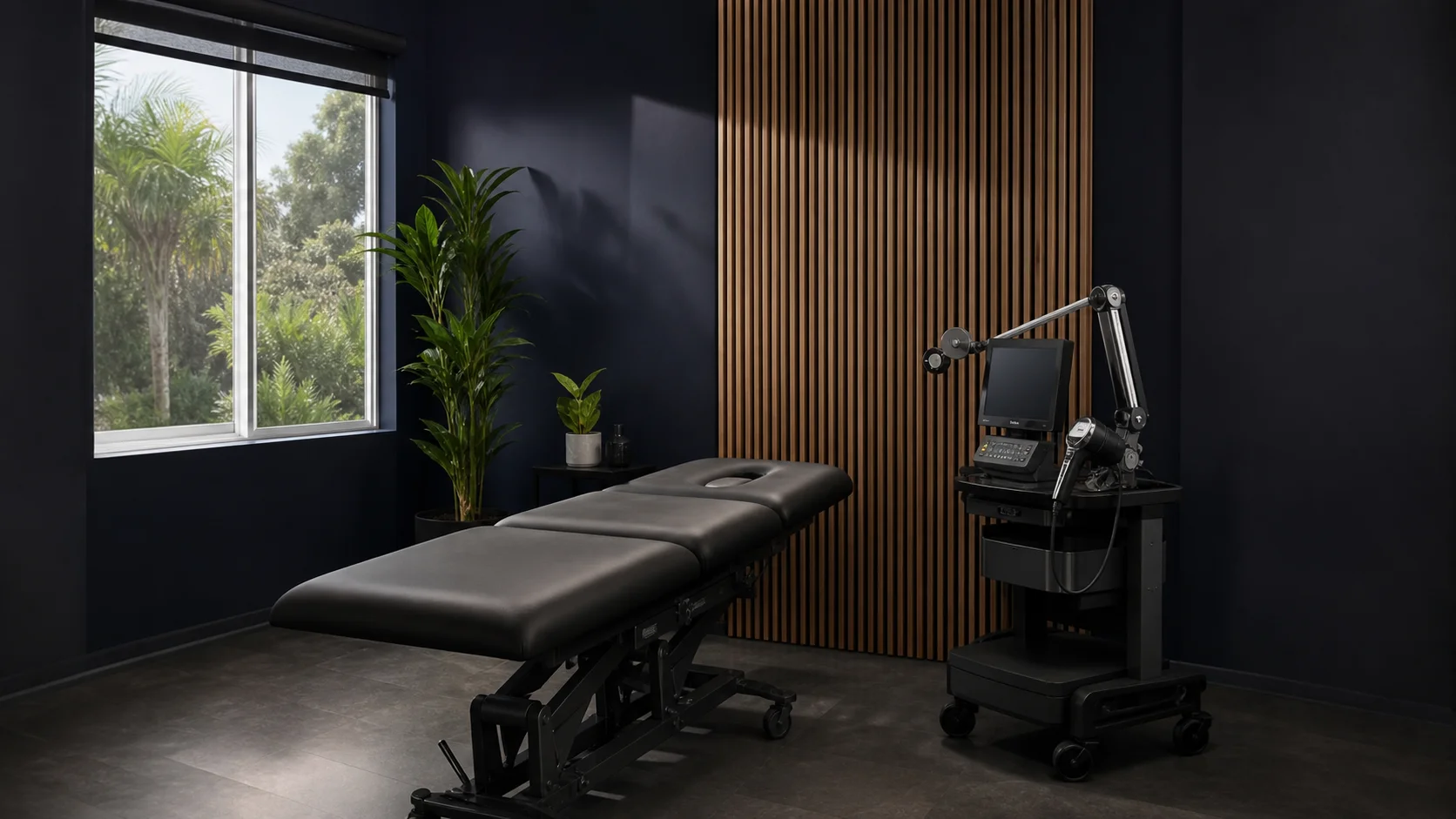 Treatment room prepared for a knee recovery session at InnerWorks