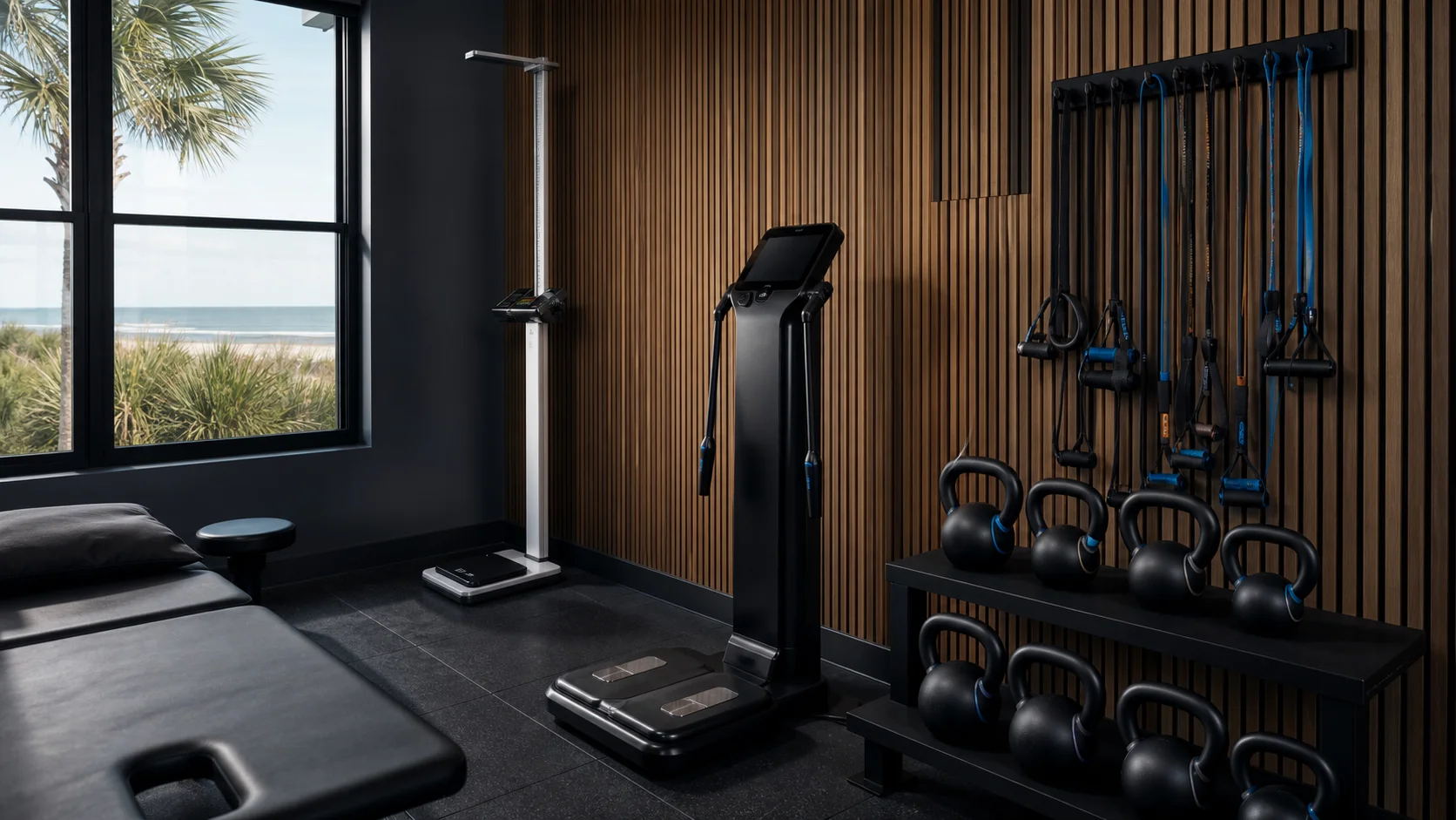 Coaching and assessment space inside the Recovery & Performance Lab