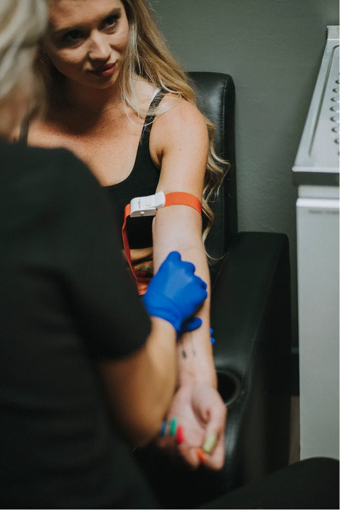 Peptide therapy vial and syringe prepared at a St. Augustine medical clinic