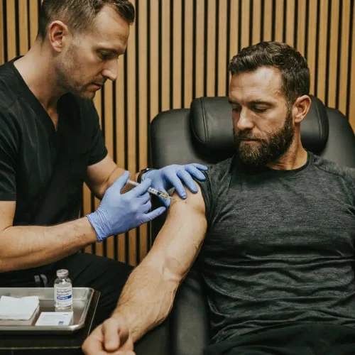 Man recieving Medical Treatments